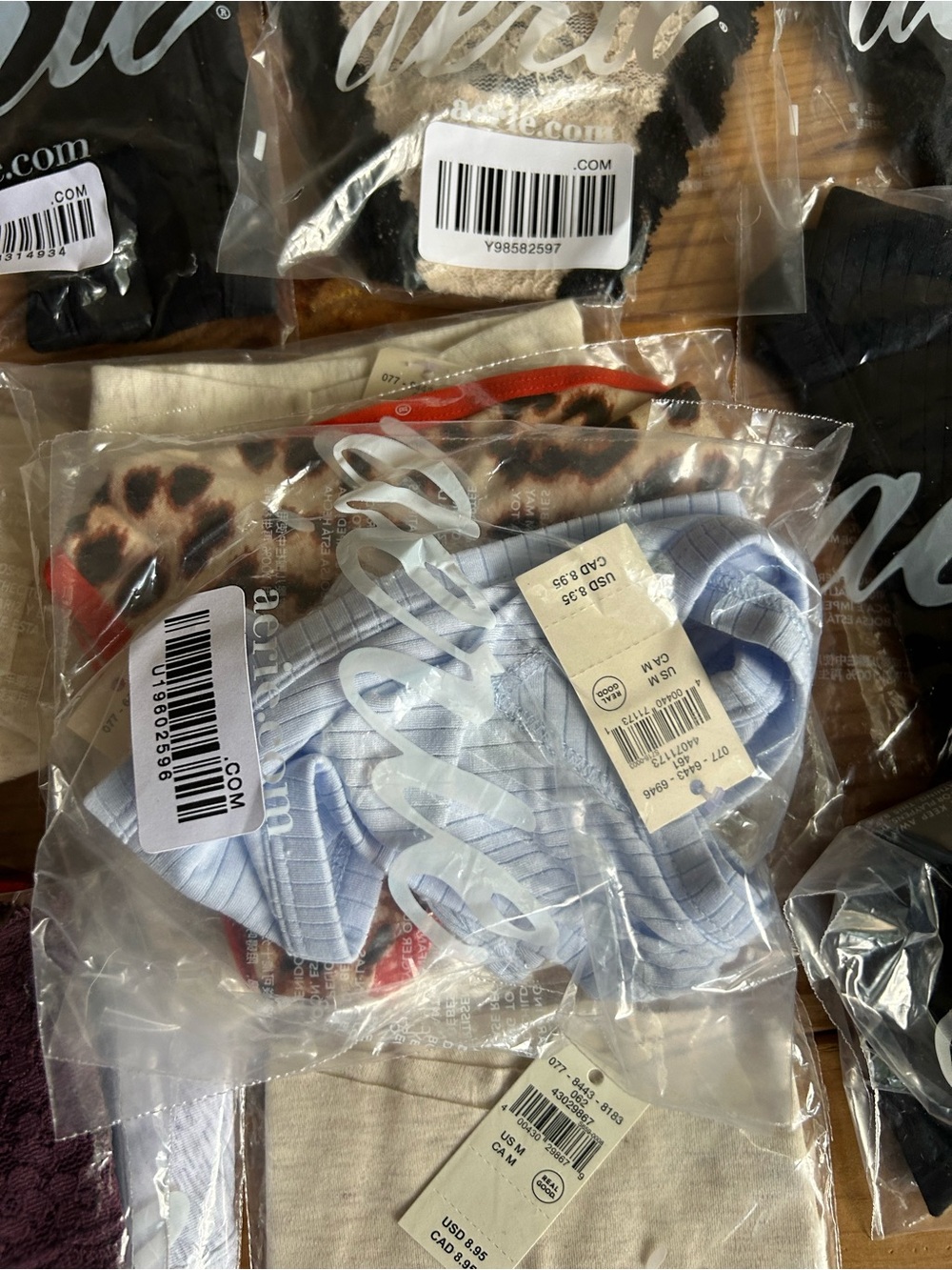 Lot of aerie Women’s Panties — new in bag, size medium, black, gray, multi - Picture 14 of 14